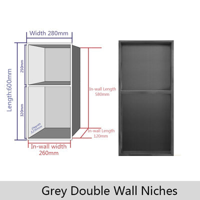 Stainless Steel 304 Wall Mounted Recess Bathroom Shower Shelve Niche
