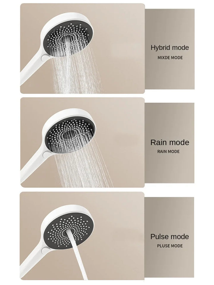 Aston-Constant Temperature White Embedded Wall-Mounted Rainfall Shower System with Intelligent Digital Display