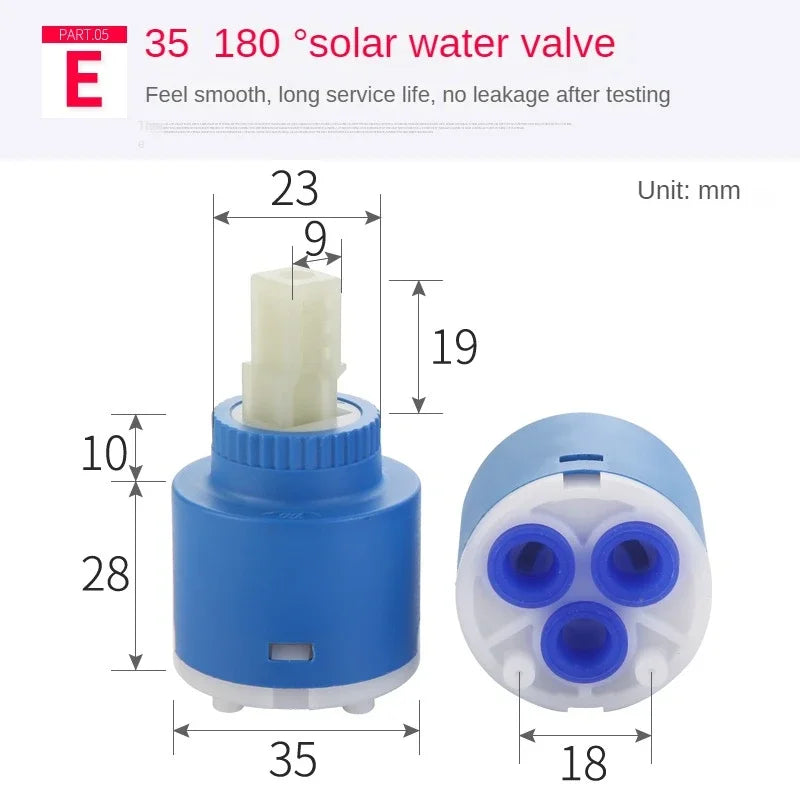 Faucets Mixing Spool Valve 25 MM/35 MM/40 MM Cartridge Ceramic Cartridge Mixer Tap Kitchen Bath Basin Shower Taps Accessories