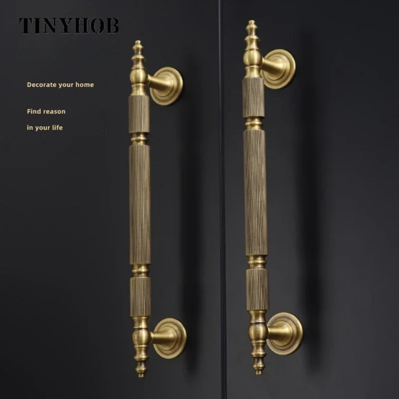 Vertical Grain/Line Design Solid Brass Knobs T Bar Handles Drawer Pulls Kitchen Cabinet Knobs and Handles luxury Hardware