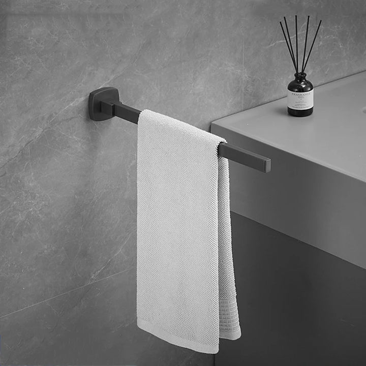 Grey-Chrome Swivel Towel Bar Movable Single Towel Rails Rotation Bathroom Accessories