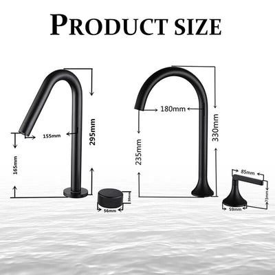 New design 2 holes bathroom faucets