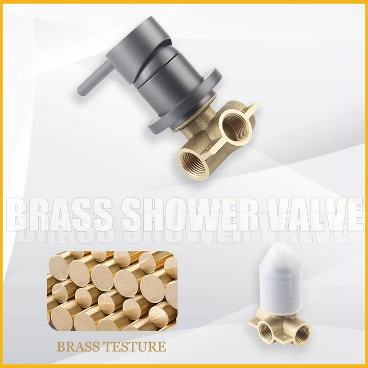 Round Brass Hidden Hot And Cold Water Mixing Valve Bathroom Wall-Mounted Single-Handle Shower Faucet Valve Body