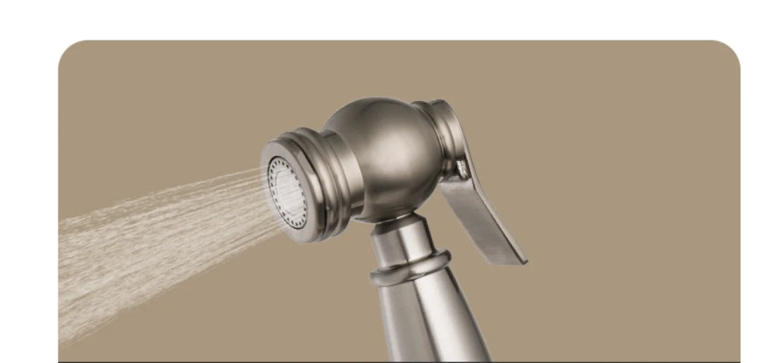 Brushed Nickel Hand Held Bidet Spray Gun Toilet Pressurization Spray Gun