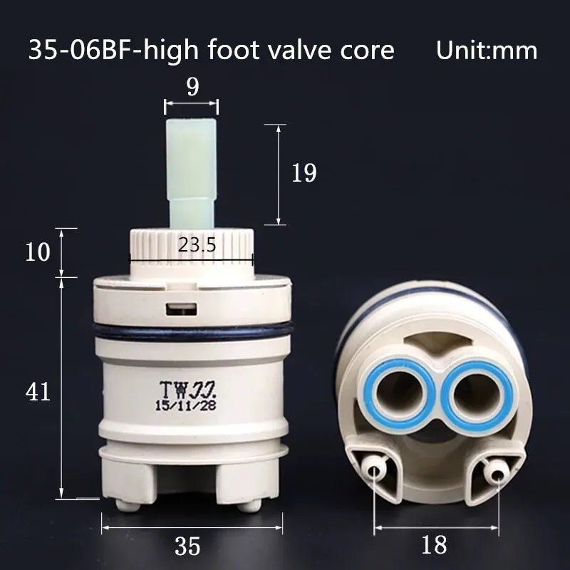 Tap Mixing High Spool Valve 25mm/35mm/40mm Faucet Accessories Ceramic Cartridge Faucet Cartridge Mixer Kitchen Bath Basin Shower