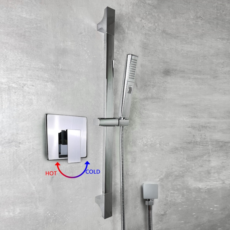 CSA-Clean slide bar hand spray 2 way valve pressure balance shower kit