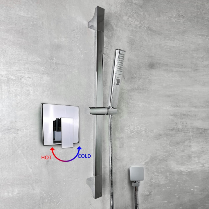 CSA-Clean slide bar hand spray 2 way valve pressure balance shower kit