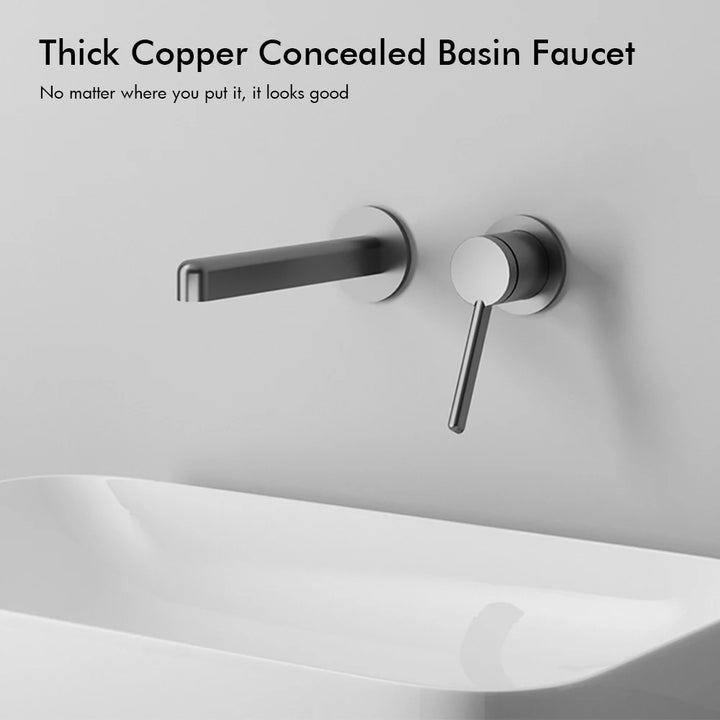 Hot And Cold Basin Faucet Single Handle Single Spout Sink Wash Mixer Wall Mounted Bathroom Tap