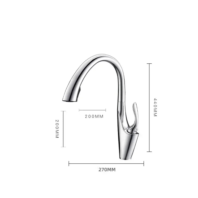Black with brushed nickel pull out dual sprayer kitchen faucet