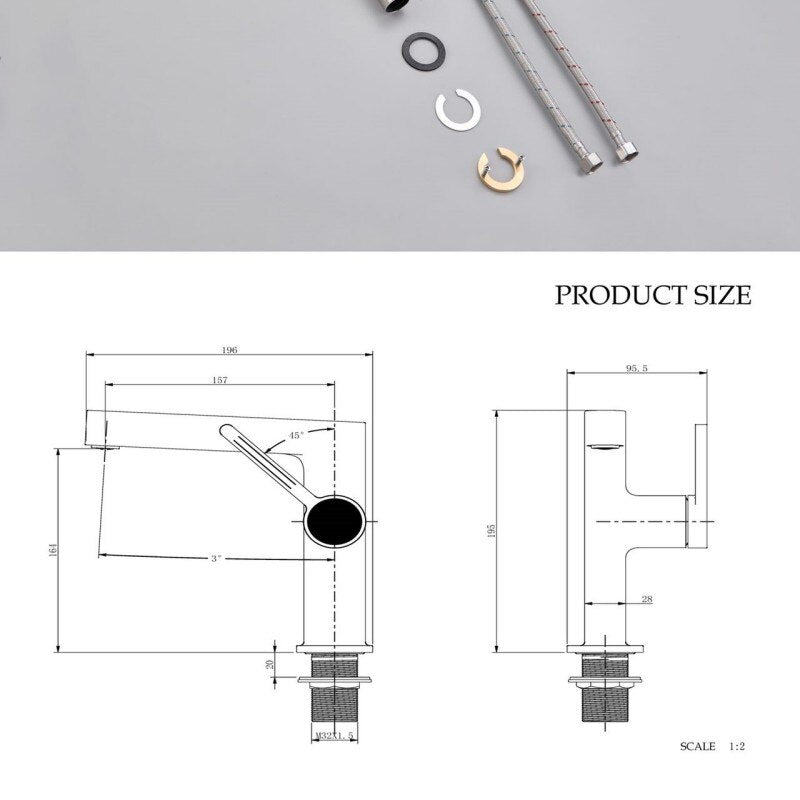 New Italian design 2023 colors Single hole bathroom faucet
