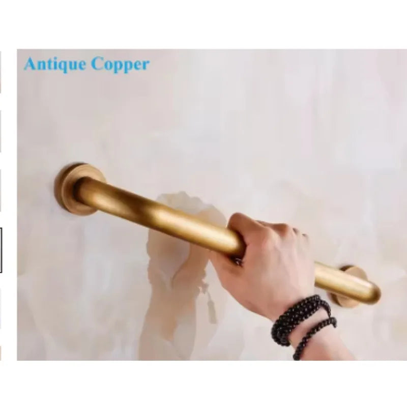 1Piece Brass Bath Shower Safety Grab Bar Handicapped Elderly Towel Hanging Rose Gold Oil Rubbed Bronze Antique Anti-slip Rail