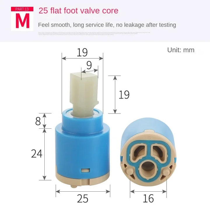 Faucets Mixing Spool Valve 25 MM/35 MM/40 MM Cartridge Ceramic Cartridge Mixer Tap Kitchen Bath Basin Shower Taps Accessories
