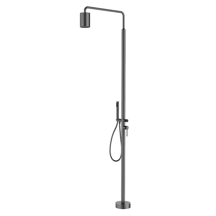 Outdoor floor shower stainless steel vertical shower shower villa swimming pool beach bath hot and cold column set