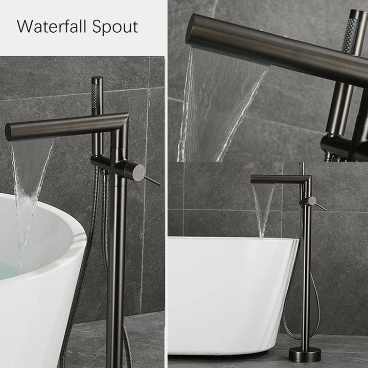 BARRET-Freestanding Bathtub filler Faucet Floor