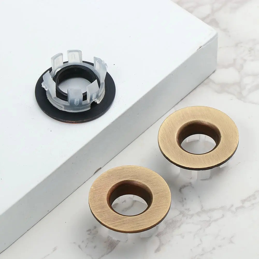 Sink Overflow Stopper Round Ring Trim Ring Cap Basin Insert Replacement Sink Hole Cover