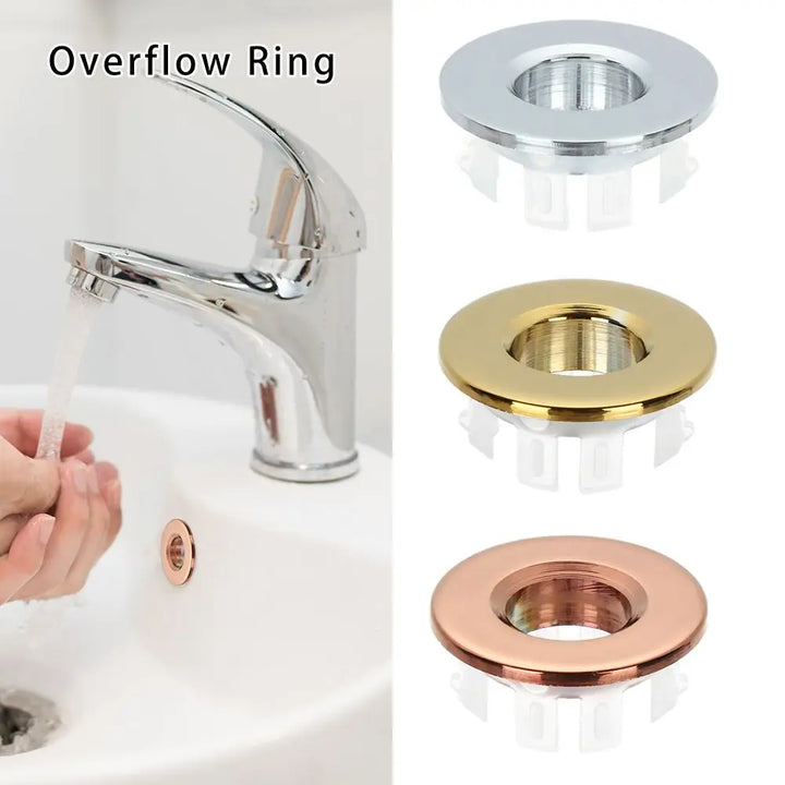 Sink Overflow Stopper Round Ring Trim Ring Cap Basin Insert Replacement Sink Hole Cover