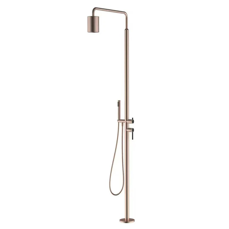 Outdoor floor shower stainless steel vertical shower shower villa swimming pool beach bath hot and cold column set