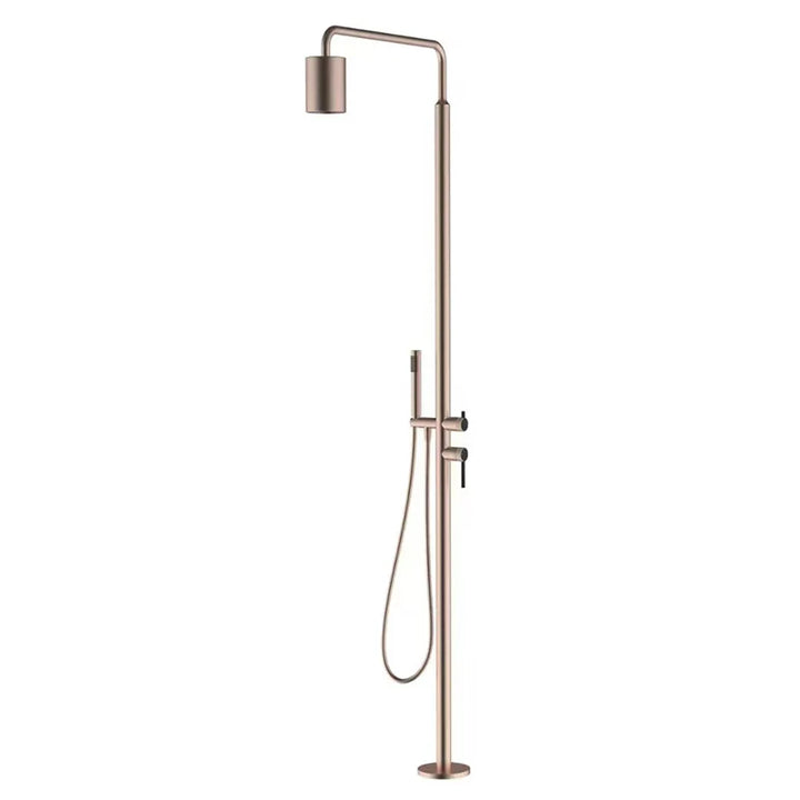 Outdoor floor shower stainless steel vertical shower shower villa swimming pool beach bath hot and cold column set