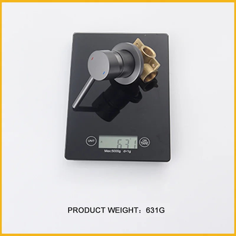 Round Brass Hidden Hot And Cold Water Mixing Valve Bathroom Wall-Mounted Single-Handle Shower Faucet Valve Body
