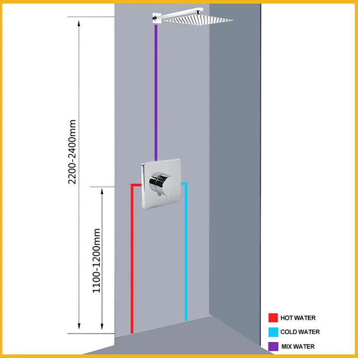 Single Function Mixer Water Tap Bathroom Water Faucets Shower Diverter Valve Black Gold Chrome Round Solid Brass Concealed