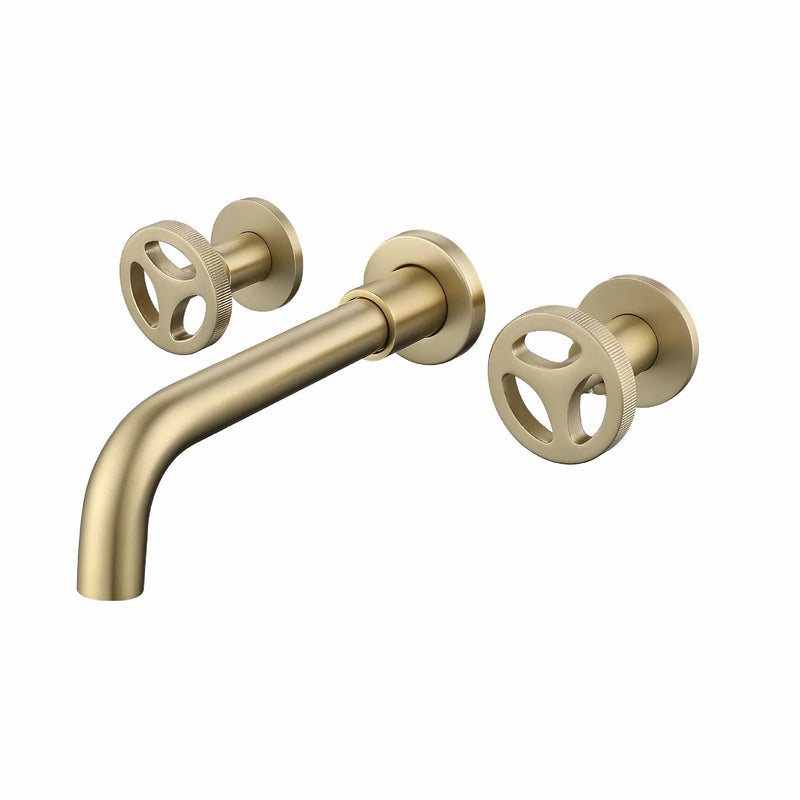Bergen- Brushed Gold nordic design wall mounted bathroom faucet