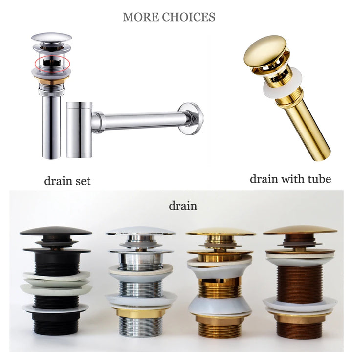 Bathroom Accessories Brass Top of Bathroom Sink Drain Antique Pop Up Drain Parts