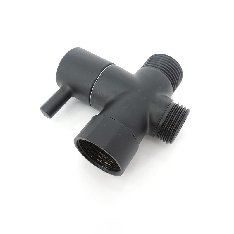 black G7/8" G1/2" 20mm 22mm male Diverter T Valve 3 way Tee Filling valve Water toilet Bathroom Shower Head connector Adapter US