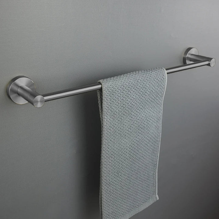 Gray Gun Metal Bathroom Hardware Accessories Cup Rack Towel Rack Toilet Brush Bath Towel Rack Roll Rack Towel Bar Hook Bathroom Wall Rack