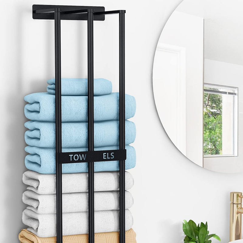 Wall mounted towel holder