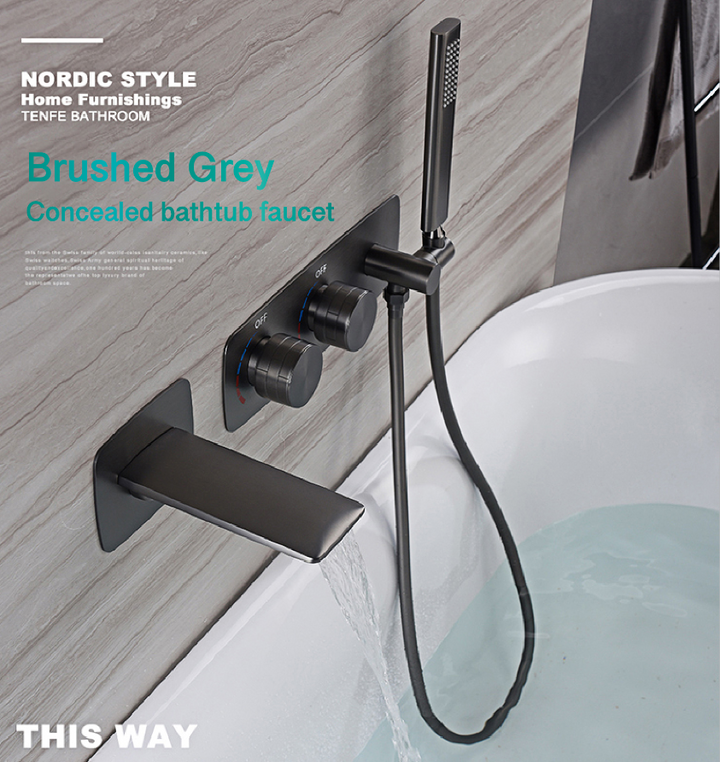 New Nordic design wall mounted bathtub filler faucet set