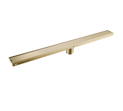 Brushed Gold-Grey Gun-Black Linear shower drain kit