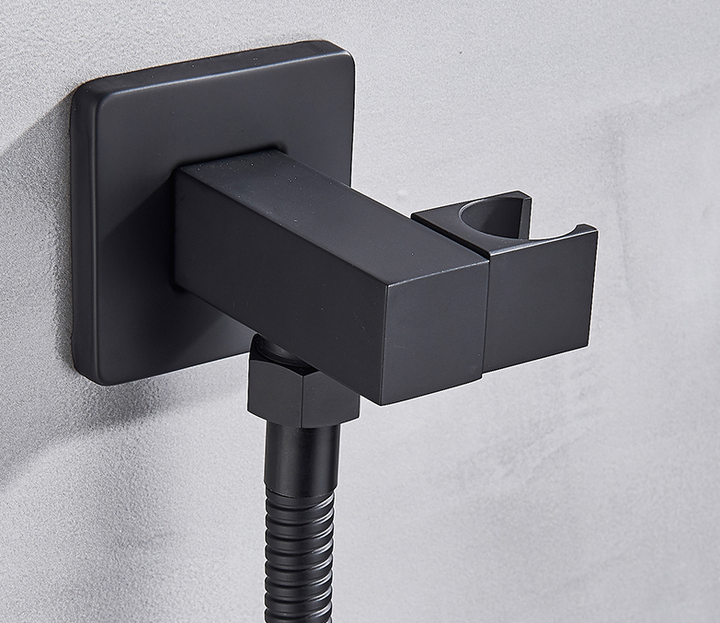 CSA certified-Black square 12 inches rain head 3 way function diverter tub and hand spray shower kit