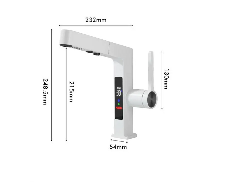 Decepticon-Bar digital display pull out kitchen faucet