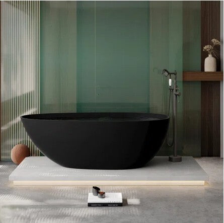 Solid surface stone freestanding bathtub  55"x30"X21"