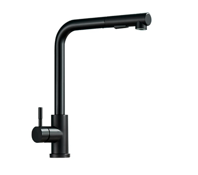 Black pull out kitchen bar faucet