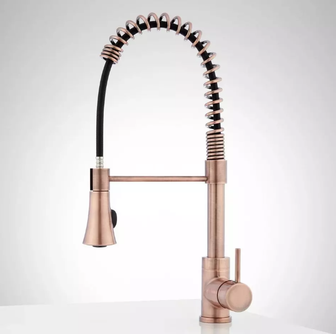 Copper Chef industrial kitchen faucet dual spray