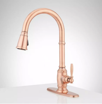Copper Transitional pulll out kitchen faucet
