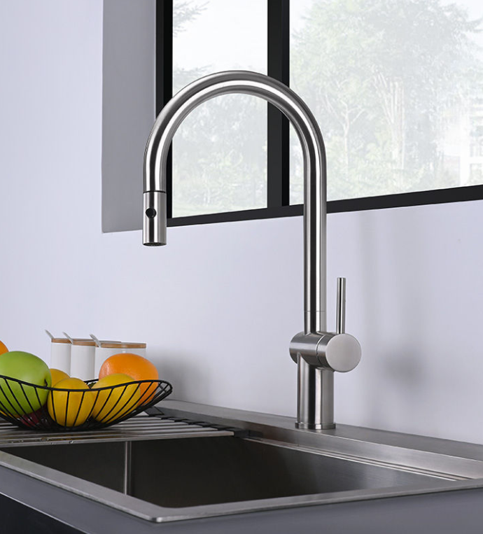 Excalibur-Modern Clean Dual Function Pull Out Kitchen Faucet