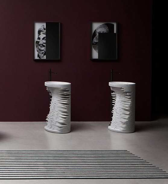 Curva- - Natural Stone Marble Pedestal