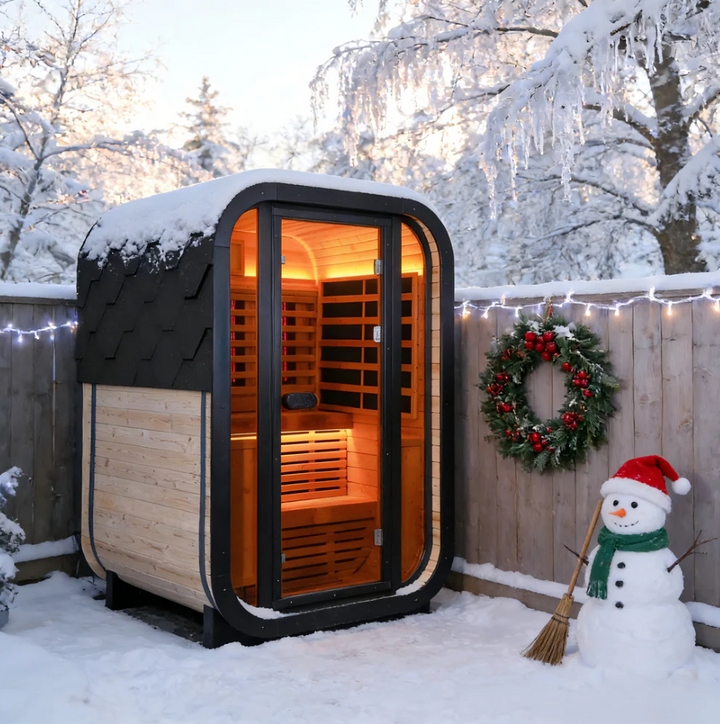 Outdoor Carbonized Spruce wood Traditional Steam Sauna