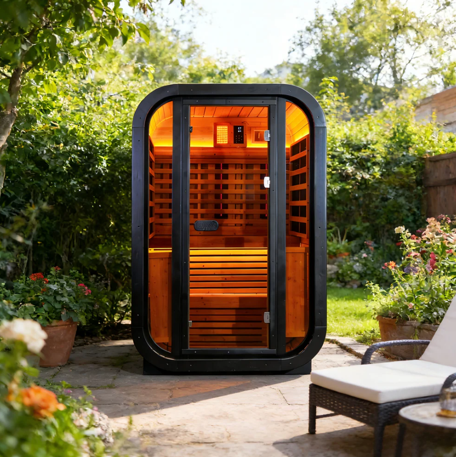 Outdoor Carbonized Spruce wood Traditional Steam Sauna