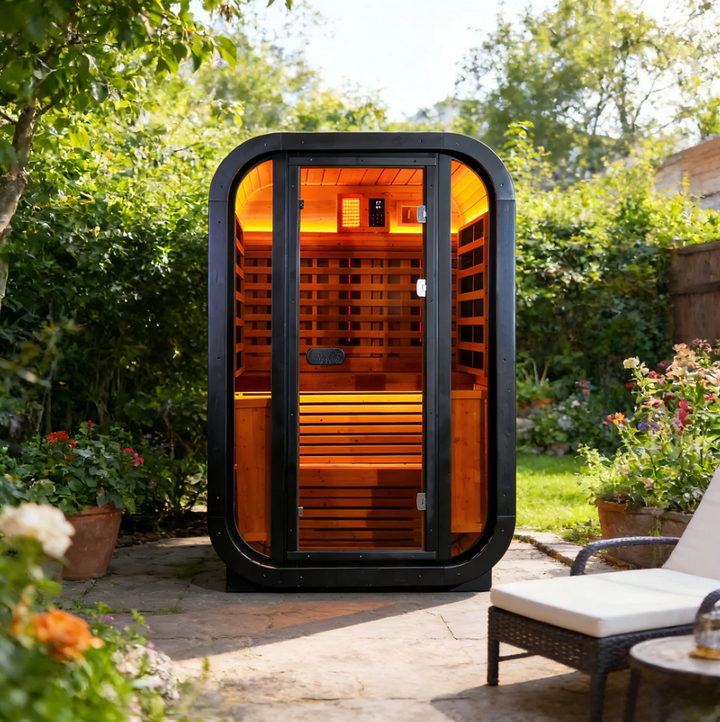 Outdoor Carbonized Spruce wood Traditional Steam Sauna