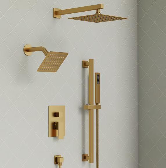 Yukon-Dual Shower 2 Head Rainfall 3 Way Function Showr System