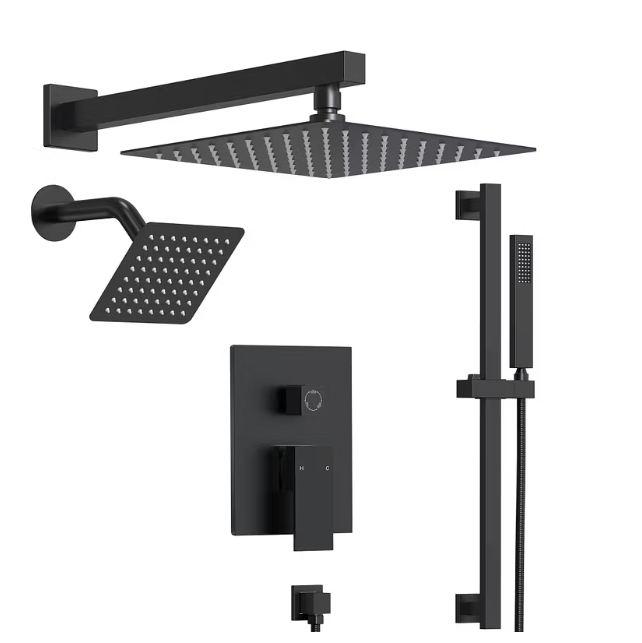 Yukon-Dual Shower 2 Head Rainfall 3 Way Function Showr System