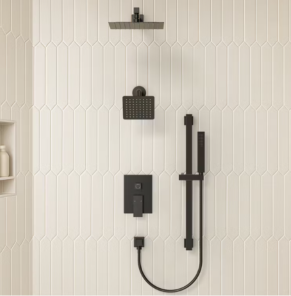 Yukon-Dual Shower 2 Head Rainfall 3 Way Function Showr System