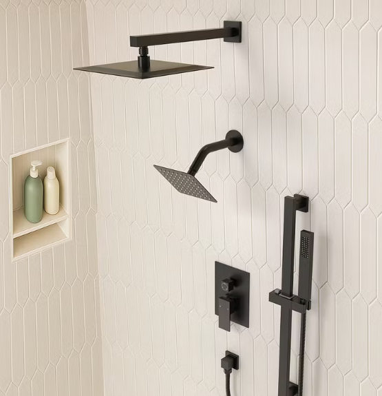 Yukon-Dual Shower 2 Head Rainfall 3 Way Function Showr System