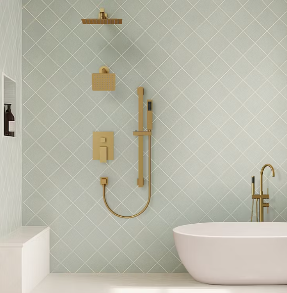 Yukon-Dual Shower 2 Head Rainfall 3 Way Function Showr System