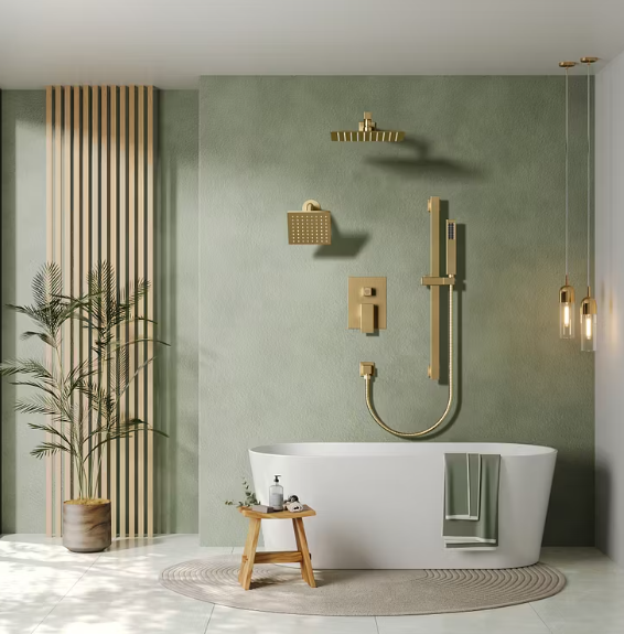 Yukon-Dual Shower 2 Head Rainfall 3 Way Function Showr System