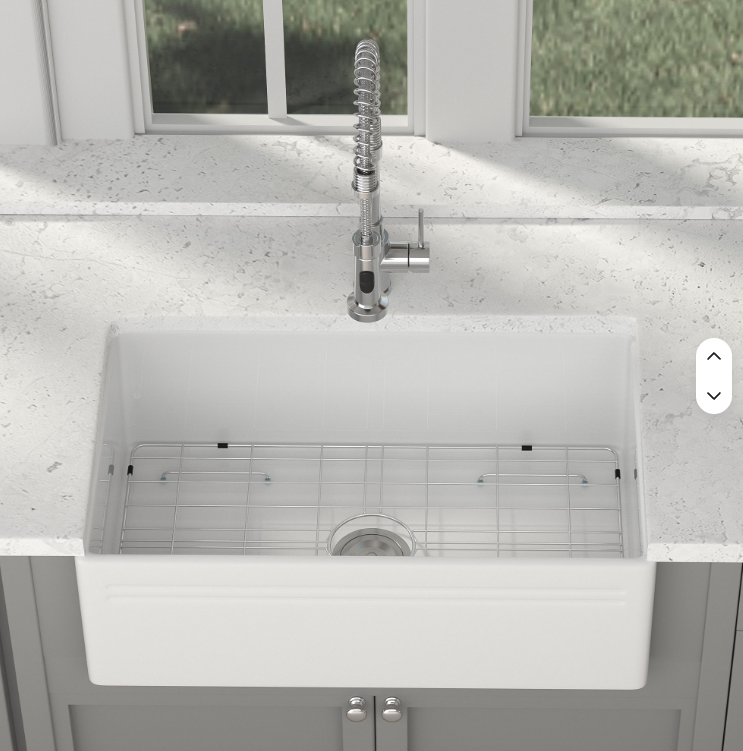 30inch Single Bowl Farmhouse Sink With Apron Front Porcelain Ceramic Kitchen Sinks Includes Accessories
