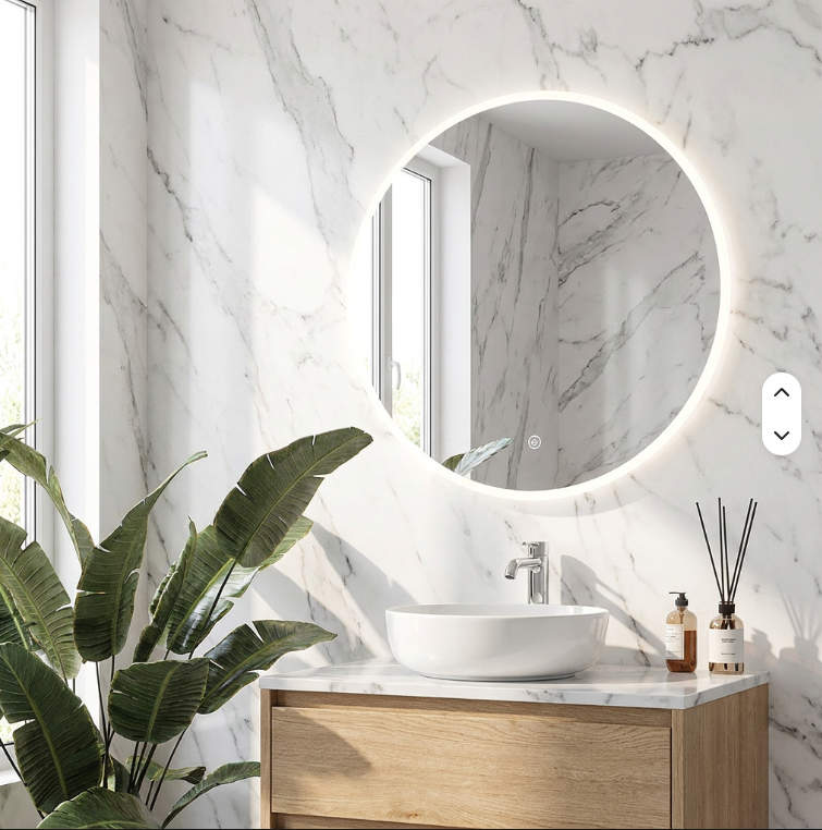 CUSTOM- Bella Round Wall mounted led mirror